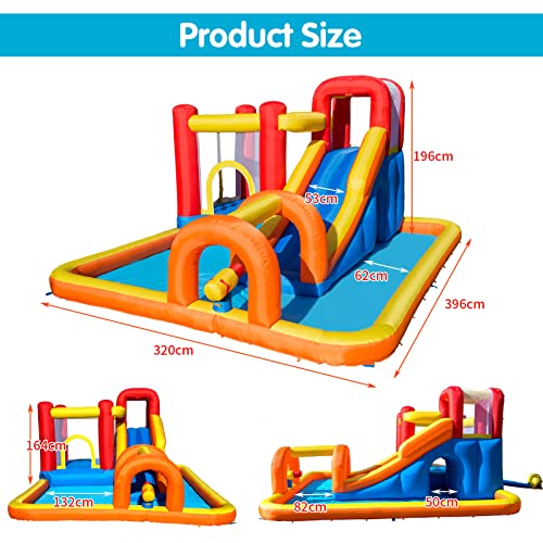 Baralir-Chteau-Gonflable-avec-Ventilateur-Toboggan-SecAquatique-Chteau-Aquatique-GonflableParc-Aquatique-400x320x200-cm-Chteau-Gonflable-intrieurextrieur-pour-Enfants-de-3--10-Ans-0-1