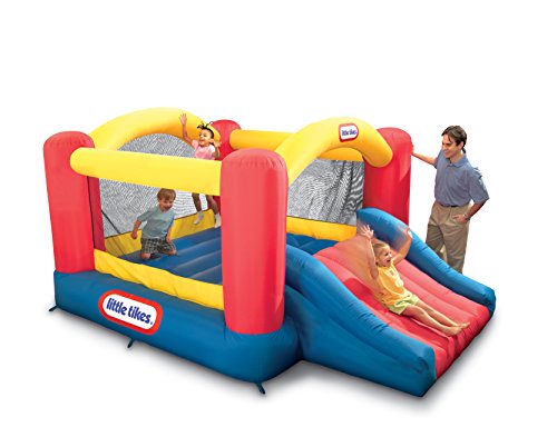 Little-Tikes-Jump-n-Slide-Maison-Gonflable--dote-d1-Filet-de-scurit-pour-1-Usage-en-extrieur--avec-1-Sac-de-Transport-1-souffleur-Patchs-de-rparation--Encourage-Les-Jeux-Actifs-3-Ans-0-0
