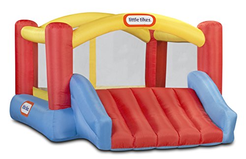 Little-Tikes-Jump-n-Slide-Maison-Gonflable--dote-d1-Filet-de-scurit-pour-1-Usage-en-extrieur--avec-1-Sac-de-Transport-1-souffleur-Patchs-de-rparation--Encourage-Les-Jeux-Actifs-3-Ans-0