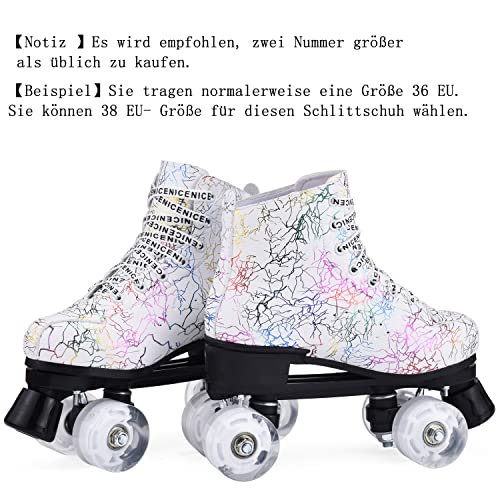 Patins--roulettes-pour-Femmes-et-HommesRoller-Chaussure-Quad-Classiques-avec-Roues-LED-Allumes-en-PU-pour-Patins-A-roulettesRoller-EnfantAdolescent-et-AdulteDbutants-en-Extrieur-0-1