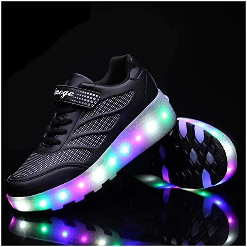 XOMAYI1-Unisexe-Enfants-Chaussures--roulettes-garon-Fille-Respirant-Patins--roulettes-Double-Roues-Retractable-Basket-a-Roulette-Detachable-Creative-Gifts-0-1