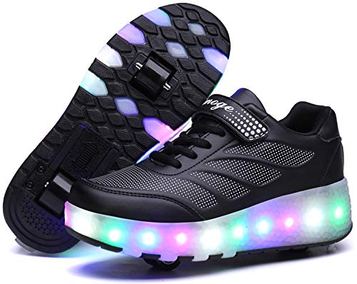 XOMAYI1-Unisexe-Enfants-Chaussures--roulettes-garon-Fille-Respirant-Patins--roulettes-Double-Roues-Retractable-Basket-a-Roulette-Detachable-Creative-Gifts-0