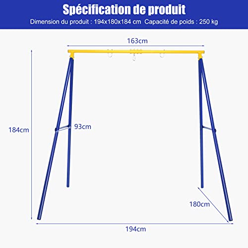GOPLUS-Portique-de-Balanoire-Robuste-en-Forme-de-A-Cadre-Support-de-Nid-dOiseaux-avec-3-Crochets-pour-la-Plupart-des-BalanoiresPortique-avec-Couvercles-de-Pieds-Piquets-de-SolChargeg-200KG-0-0