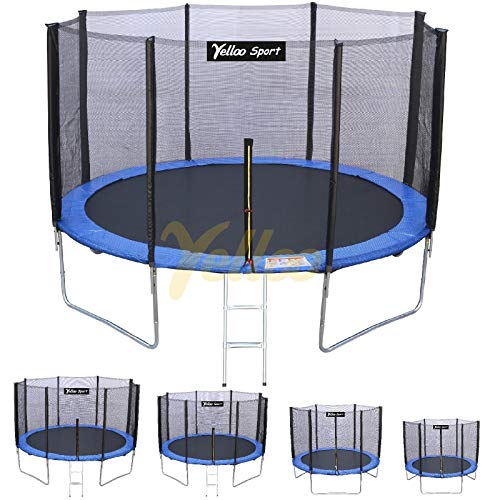 YellooSport-Trampoline-de-jardin-pour-enfants--185-250-310-370-cm-certifi-TUV-GS-haute-qualit-avec-raccords-en-T-0