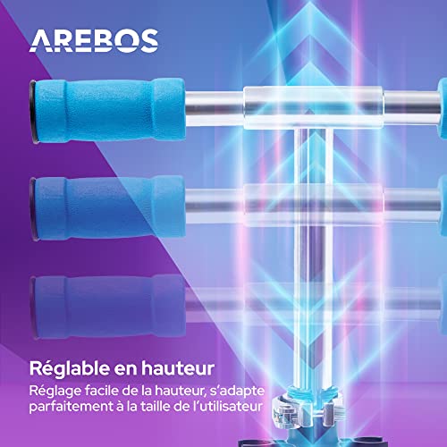Arebos-Trottinette-Roues-XXL-Sangle-de-Transport-Plateau-antidrapant-Hauteur-rglable-Frein--pdale-Charge-maximale-100-kg-4-Couleurs-0-2