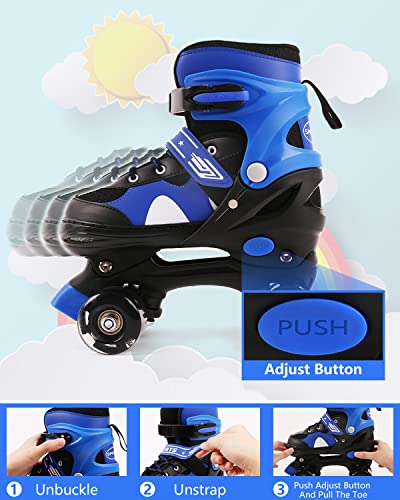 Ceestyle-Patin-a-Roulette-Garon-Roller-Enfant-4-Roues-avec-Lumineuses-Patins--roulettes-Rglables-Respirant-Protection-Complte-pour-Enfants-Dbutants-0-1