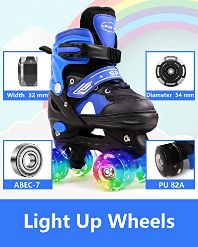 Ceestyle-Patin-a-Roulette-Garon-Roller-Enfant-4-Roues-avec-Lumineuses-Patins--roulettes-Rglables-Respirant-Protection-Complte-pour-Enfants-Dbutants-0-2