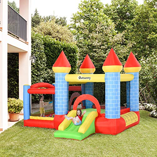 Outsunny-Chteau-Gonflable-pour-Enfants-avec-Trampoline-Toboggan-souffleur-et-Sac-de-Transport-Inclus-dim-280L-x-260l-x-210H-cm-Multicolore-0-0
