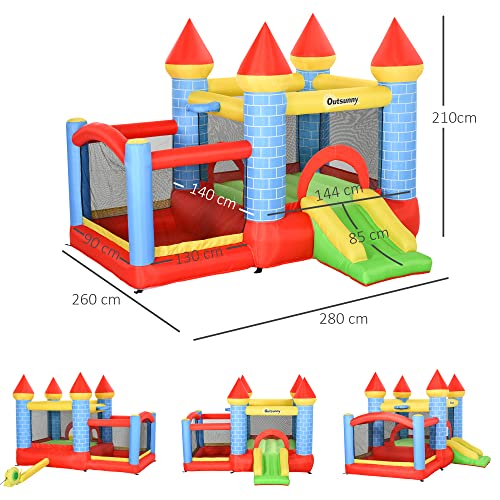 Outsunny-Chteau-Gonflable-pour-Enfants-avec-Trampoline-Toboggan-souffleur-et-Sac-de-Transport-Inclus-dim-280L-x-260l-x-210H-cm-Multicolore-0-1