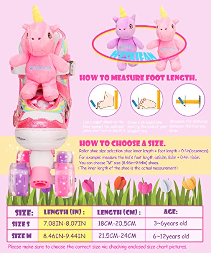 Patins--roulettes-Enfant-Poupe-Licorne-Roller-Quad-Ajustable-avec-4-Roues-Lumineuses-Taille-Rglable-pour-Filles-Dbutants-Cadeau-danniversaire-Nol-0-2