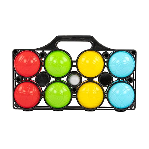 Idena-40409-8-colores-Boule-de-Cible-et-Panier-de-Transport-dadresse-pour-Enfants-et-Adultes-Jeu-de-Sport-en-Plein-air-idal-pour-lt-Le-Jardin-ou-Le-Parc-Multicolore-0-0