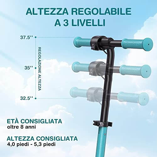 SmooSat-E9-Pro-Trottinette-lectrique-pour-Enfant-Lumires-Arc-en-Ciel-Colores-Autonomie-de-8-km-Affichage-LED-Vitesse-et-Hauteur-Rglables-Pliable-pour-Les-Enfants-de-8--12-Ans-0-2