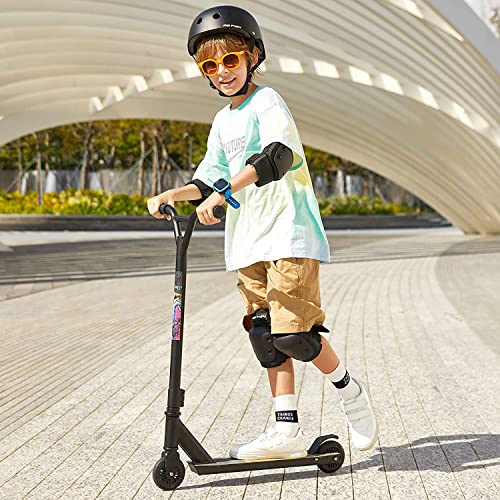 Hikole-Trottinette-Freestyle-Pro-Enfant-Rotation--360-DegrRsistante-aux-Acrobaties-et-Sauts79cm-de-Hauteur100kg-de-Charge-0-1