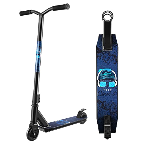 Hikole-Trottinette-Freestyle-Pro-Enfant-Rotation--360-DegrRsistante-aux-Acrobaties-et-Sauts79cm-de-Hauteur100kg-de-Charge-0