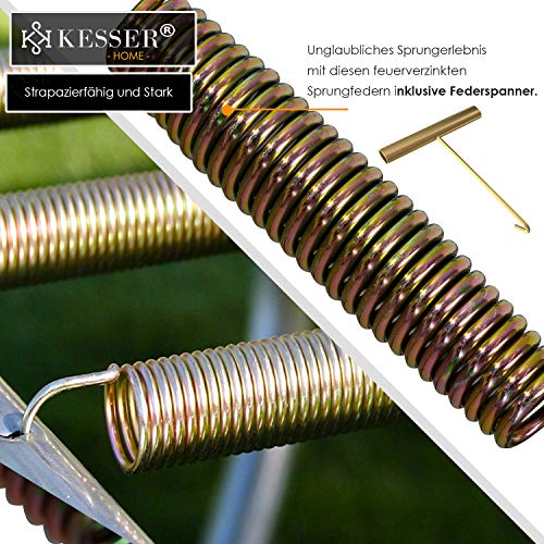KESSER-Trampoline-Certifi-TV-SD-GS-Ensemble-Complet-avec-Filet-de-scurit-chelle-Couverture-de-Cadre-et-Accessoires-Trampoline-pour-Enfants-Trampoline-de-Jardin-150-kg-0-1