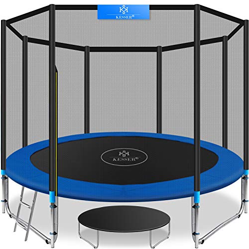 KESSER-Trampoline-Certifi-TV-SD-GS-Ensemble-Complet-avec-Filet-de-scurit-chelle-Couverture-de-Cadre-et-Accessoires-Trampoline-pour-Enfants-Trampoline-de-Jardin-150-kg-0