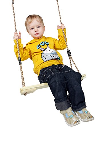 OTITUTSige-de-balanoire-en-Bois-avec-Planche-en-Bois-de-for-Playground-Balanoire--Hauteur-Rglable-pour-Arbre-Aire-de-Jeux-Extrieur-Intrieur-0-1