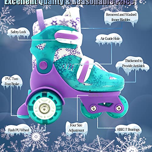 Roller-Enfant-Fille-Ajustable-Patin-A-Roulette-Enfant-4-Roues-Roller-Enfant-Garcon-Convient-aux-Dbutants-Luminescent-Rollers-pour-Enfants-Fille-0-2