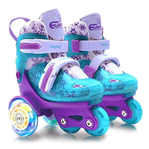 Roller-Enfant-Fille-Ajustable-Patin-A-Roulette-Enfant-4-Roues-Roller-Enfant-Garcon-Convient-aux-Dbutants-Luminescent-Rollers-pour-Enfants-Fille-0