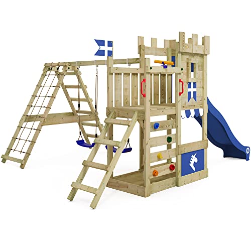 WICKEY-Aire-de-Jeux-DragonFlyer-avec-balanoire-Toboggan-Tour-descalade-pour-Enfants-avec-bac--Sable-chelle-Accessoires-de-Jeu-pour-Le-Jardin-0-0