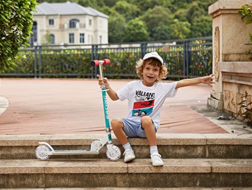 WeSkate-Trottinette-pour-Enfants-avec-Roues-Lumineuses--LED-Trottinettes--Hauteur-Rglable-pour-Garons-et-Filles-de-3--10-Ans-Trottinette-Pliante-pour-Enfants-Capacit-de-Poids-de-110-LB-0-2