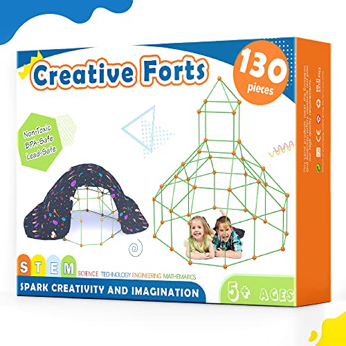 130-Pcs-Kit-de-Construction-de-Fort-pour-Enfants-Jouet-Fort-creatif-pour-garcon-et-Fille-de-5678-Ans-Jouets-de-Construction-STEM-Chateaux-de-Bricolage-Tunnels-Tente-de-Jeu-Tour-de-fusee-0