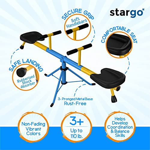 Balancoire-a-Bascule-Stargo-Tournante-a-360-pour-Enfants-Bascule-Armature-Ajustable-117-178-cm-Equipement-de-Parc-Interieur-ou-Exterieur-0-2