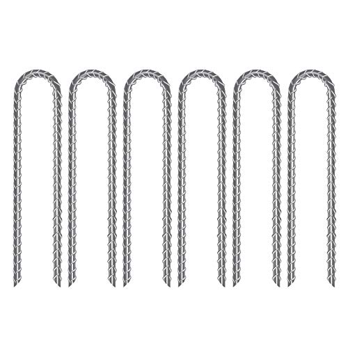 AGPTEK-Ensemble-de-6-Piquets-de-Fixation-en-U-Piquets-Robustes-en-Acier-Galvanise-pour-Trampoline-Tente-de-Camping-et-Jardin-0