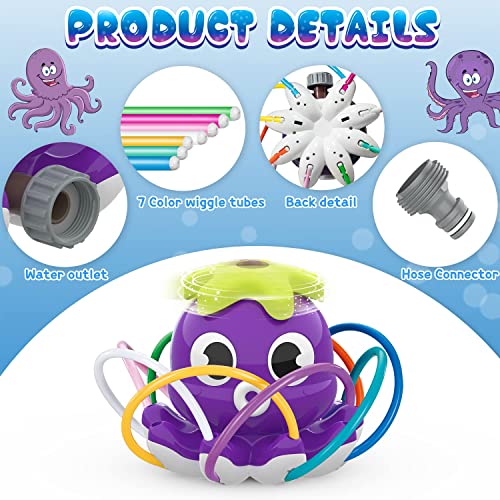 Tosekry-Jeux-d-Eau-Exterieur-pour-Enfants-3-4-5-6-7-8-9-10-Ans-Jeu-deau-Sprinkler-Jouets-darrosage-Arroseurs-Jeu-deau-Pieuvre-Jeux-Exterieur-Jeu-de-Plein-Air-Enfant-0-2
