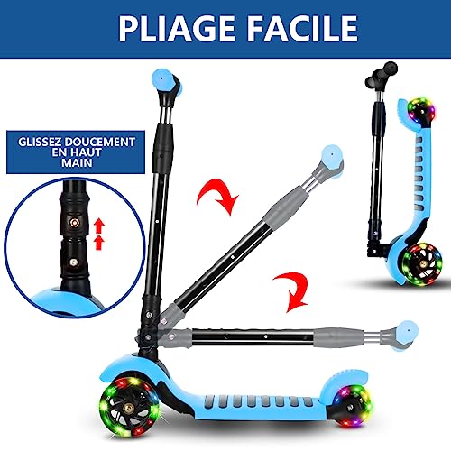 Trottinette-Enfant-de-2-a-8-Ans-3-Roues-LED-reglables-4-Positions-de-Hauteur-Trottinette-Charge-50kg-0-1