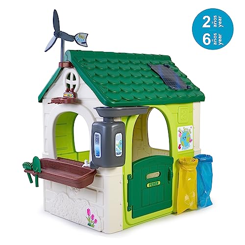 FEBER-Maison-Eco-House-Maison-de-Jardin-educative-avec-Jeux-ecologiques-avec-jardiniere-Urbaine-2-poubelles-Un-Moulin-pour-Les-garcons-et-Les-Filles-Amoureux-de-la-Nature-2-Ans-Celebre-0-0