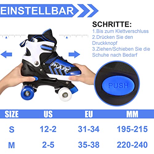 Hikole-Patins-a-roulettes-pour-Enfants-debutants-Patins-a-roulettes-reglables-avec-8-Roues-en-polyurethane-pour-garcons-Filles-Femmes-Hommes-0-1