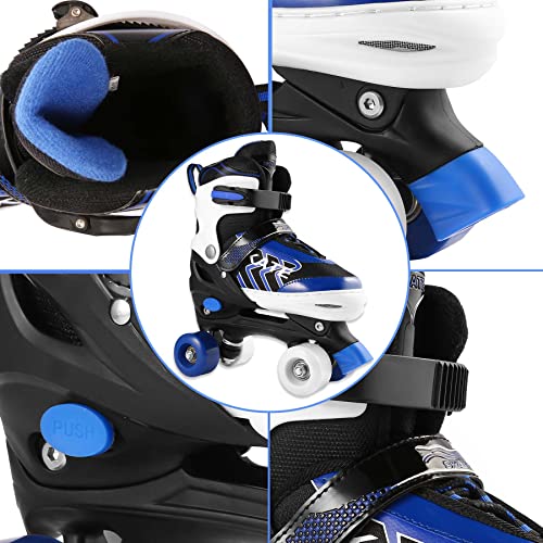 Hikole-Patins-a-roulettes-pour-Enfants-debutants-Patins-a-roulettes-reglables-avec-8-Roues-en-polyurethane-pour-garcons-Filles-Femmes-Hommes-0-2