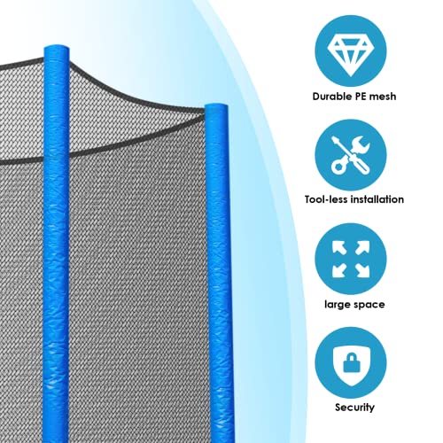 LIFERUN-Filet-de-Rechange-pour-Trampoline-de-Jardin-Filet-de-Rechange-Resistant-Aux-UV-Filet-de-Protection-Rond-pour-Trampoline-de-Jardin-O366-CM-Convient-pour-8-Barres-0-0