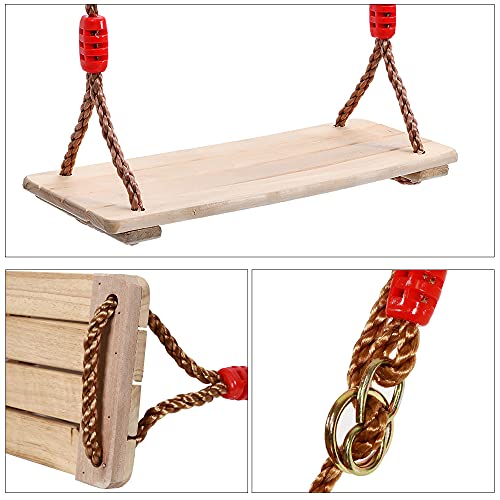 MeYuxg-Balancoire-Exterieure-en-Bois-Balancoire-a-Suspendre-pour-Enfant-Et-Adulte-Charge-Maximum-161kgbalancoire-Robuste-Convient-pour-Aire-De-Jeux-Activites-De-Plein-Air-Interieur-Rouge-0-1