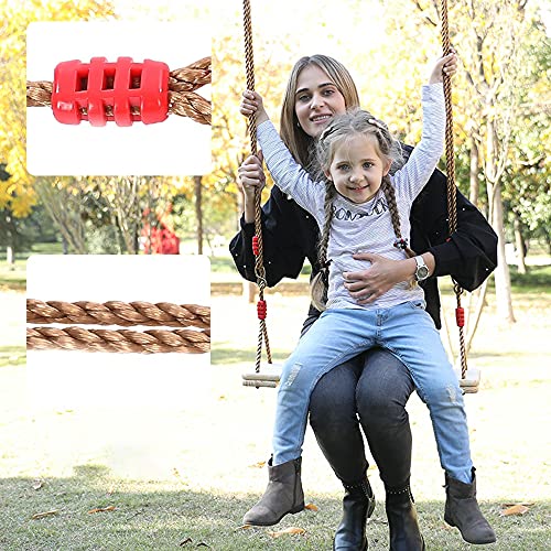 MeYuxg-Balancoire-Exterieure-en-Bois-Balancoire-a-Suspendre-pour-Enfant-Et-Adulte-Charge-Maximum-161kgbalancoire-Robuste-Convient-pour-Aire-De-Jeux-Activites-De-Plein-Air-Interieur-Rouge-0-2