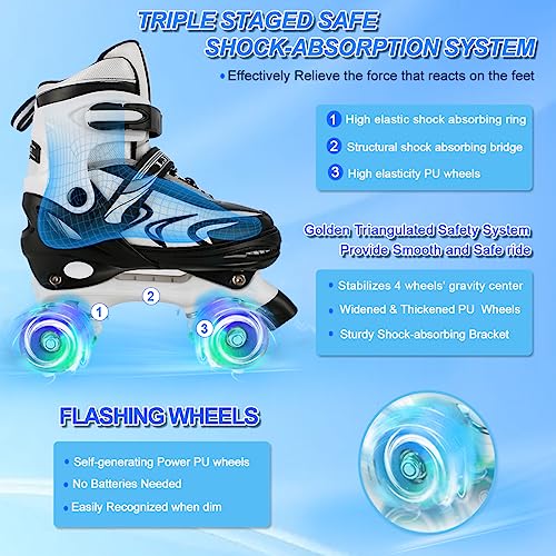 Patins-a-roulettes-Ajustables-pour-garcons-Filles-Enfants-debutants-4-Tailles-de-Patins-a-roulettes-pour-Les-Petits-ou-Grands-Enfants-avec-des-Roues-Lumineuses-0-1