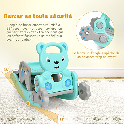 COSTWAY-Toboggan-pour-Enfants-4-en-1-Cheval-a-Bascule-en-Plastique-Multifonctionnel-Chaise-Amovible-avec-Cerceau-de-BasketballJeu-dAnneaux-40KG-de-Charge-pour-Enfants-3-Ans-0-1