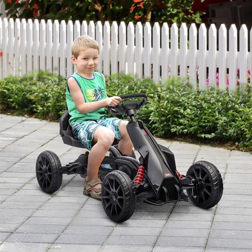 HOMCOM-Kart-a-pedales-pour-Enfants-go-Kart-pour-Enfant-avec-siege-Ajustable-4-Positions-Roues-en-EVA-Silencieux-100-x-58-x-585-cm-velo-et-vehicule-pour-Enfants-0-0