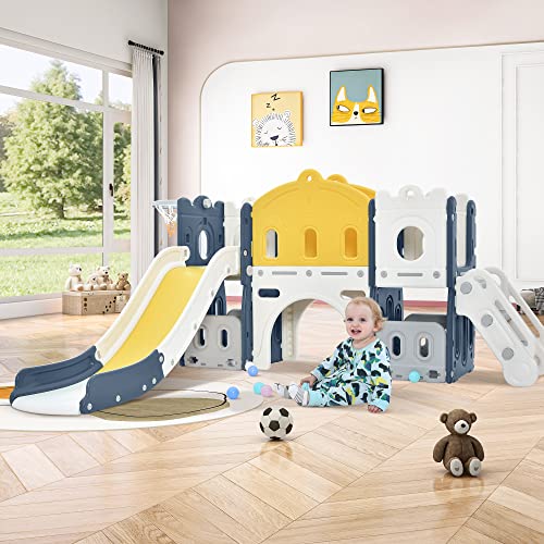 Toboggan-6-en-1-pour-enfants-a-partir-de-3-a-6-ans-pour-linterieur-et-lexterieur-aire-de-jeux-pour-enfants-avec-panier-de-basket-escalade-jeu-de-jeu-jeu-de-forage-et-espace-de-rangement-0