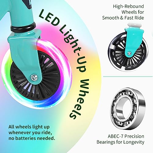 BELEEV-V2-Trottinette-pour-Enfants-3-a-12-Ans-Trottinette-Pliable-a-2-Roues-LED-Roues-Lumineuses-Stem-Deck-3-Reglables-en-Hauteur-Trottinette-pour-Filles-et-Garcons-Scooter-0-1