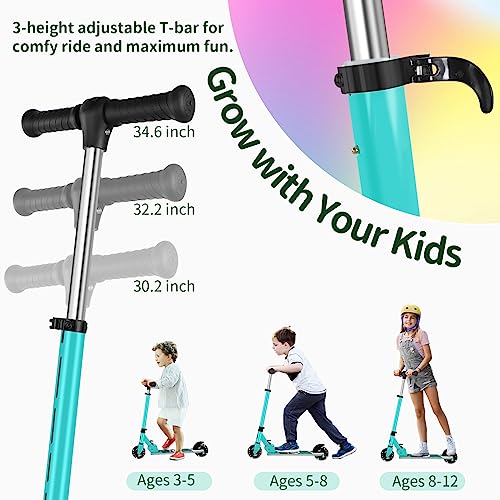 BELEEV-V2-Trottinette-pour-Enfants-3-a-12-Ans-Trottinette-Pliable-a-2-Roues-LED-Roues-Lumineuses-Stem-Deck-3-Reglables-en-Hauteur-Trottinette-pour-Filles-et-Garcons-Scooter-0-2