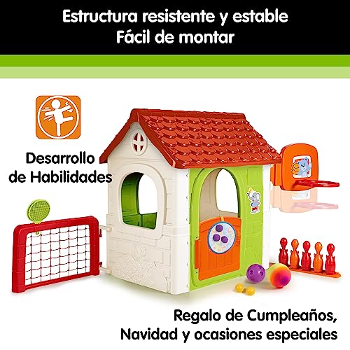 FEBER-6-en-1-Maison-dactivite-Maison-de-Jeux-pour-Enfant-Jeux-Inclus-Tennis-Football-Basket-Ball-Le-Bowling-et-Cible-a-Partir-de-3-Ans-0-2