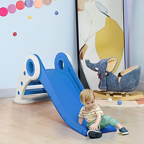 HOMCOM-Toboggan-Enfant-Pliable-3-a-6-Ans-Usage-interieur-exterieur-dim-120L-x-50l-x-56H-cm-HDPE-0-0