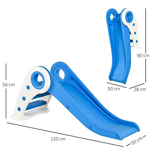 HOMCOM-Toboggan-Enfant-Pliable-3-a-6-Ans-Usage-interieur-exterieur-dim-120L-x-50l-x-56H-cm-HDPE-0-1