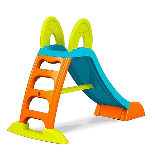 FEBER-Toboggan-Slide-Plus-Aquatique-Toboggan-Exterieur-Enfant-avec-Trou-echelles-antiderapantes-Multicolores-Robustes-et-faciles-a-Assembler-pour-Les-Enfants-de-2-a-7-Ans-0-1