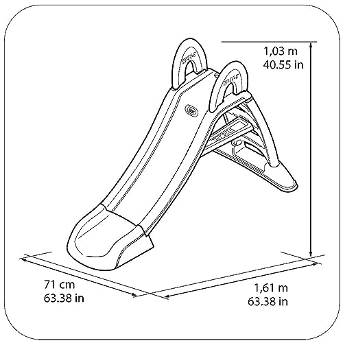 FEBER-Toboggan-Slide-Plus-Aquatique-Toboggan-Exterieur-Enfant-avec-Trou-echelles-antiderapantes-Multicolores-Robustes-et-faciles-a-Assembler-pour-Les-Enfants-de-2-a-7-Ans-0-2