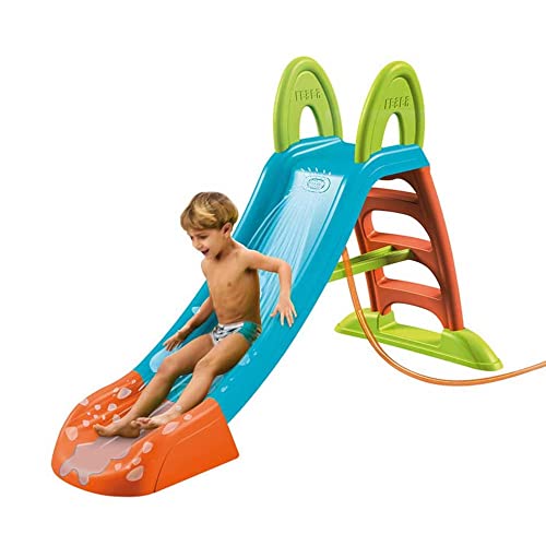 FEBER-Toboggan-Slide-Plus-Aquatique-Toboggan-Exterieur-Enfant-avec-Trou-echelles-antiderapantes-Multicolores-Robustes-et-faciles-a-Assembler-pour-Les-Enfants-de-2-a-7-Ans-0