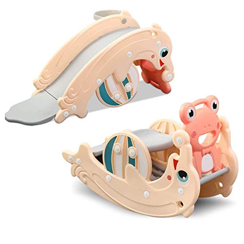 Tiktaktoo-2in1-Enfants-Toboggan-Et-Bascule-Combinaison-Animal-a-Tout-Simplement-Umdrehen-du-Est-avec-Votre-pour-Interieur-Exterieur-sans-Conversion-INCL-Panier-de-Basketball-0
