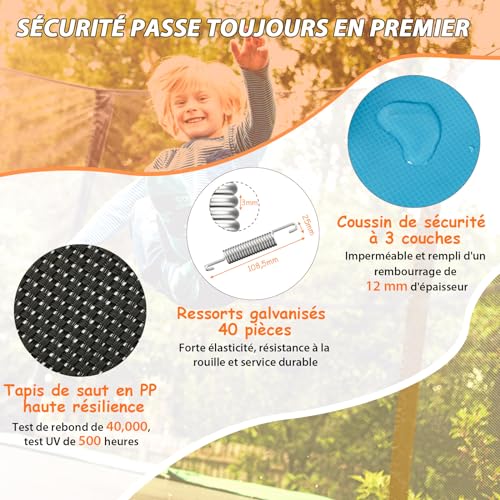 COSTWAY-3-en-1-Trampoline-Exterieur-Enfants-Rectangulair-190x124cm-avec-Balancoire-Barre-Horizontale-Trampoline-de-Jardin-avec-Filet-de-Securite-Charge-Max-100kg-pour-Garcon-et-Fille-0-2